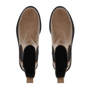 Carl Scarpa Selessia Taupe Leather Chelsea Boots